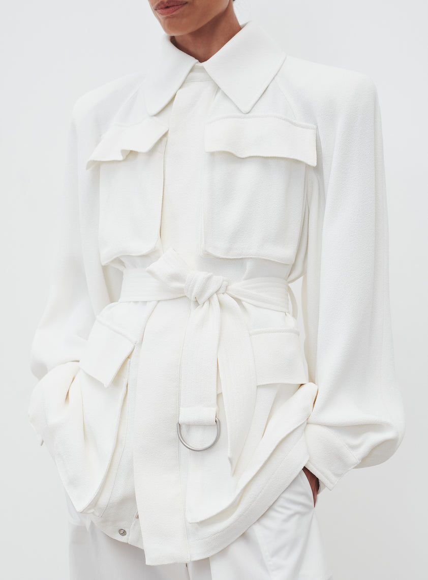 Crepe Safari Jacket
